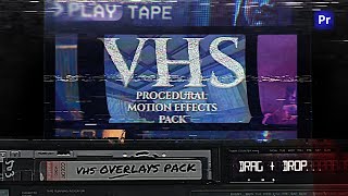 Procedural Distortion Effects For Premire Pro  VHS Overlays VCR Retro CRT Old TV Filters [upl. by Ahsahtan]