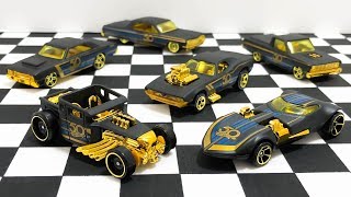 Hot Wheels Black And Gold 50th Anniversary Series Unboxing [upl. by Yelreveb]