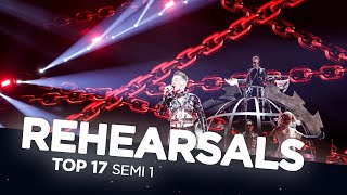 Eurovision 2019  Rehearsals  Top 17 of the 1 SemiFinal [upl. by Acey314]