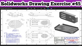 Solidworks Drawing Practice 45  Solidworks Sheet metal cabinet [upl. by Hackney]