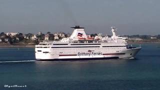 Visiter la Bretagne plage de Saint Malo en Ille et Vilaine et le départ du bateau Brittany Ferries [upl. by Lledyl]