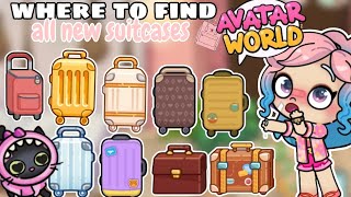 NEW UPDATE WHERE TO FIND ALL NEW FREE SUITCASES AND BAGS  NEW AIRPORT UPDATE HIDDEN SECRETS [upl. by Rednaskela]