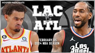 LA Clippers vs Atlanta Hawks Full Game Highlights  Feb 5  2024 NBA Season [upl. by Asilla]