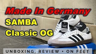 Made In Germany ADIDAS SAMBA Classic OG  Unboxing Review  On Feet  EK18VLOG166 [upl. by Lasiaf805]