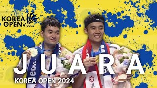 JUARA🥇 LeoBagas Menjadi Kampiun di Korea Open 2024 Usai Tundukkan KangSeo di Final MD [upl. by Ylera]