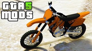 GTA 5 PC MODS  KTM 450SX GTA 5 BIKE MOD [upl. by Nyl301]