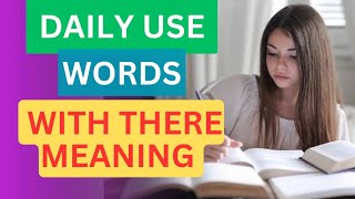 Daily Use Words and There Meaning✅️ [upl. by Alton]