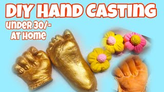 DIY Hand Casting  how to make baby hand casting  baby hand casting tutorial at home in details [upl. by Nalor]