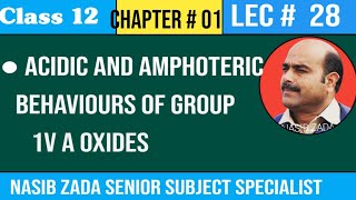 ACIDIC AND AMPHOTERIC BEHAVIOURS OF OXIDES OF GROUP 1VA ELEMENTS ATOMIC PROPERTIES OF HALOGENS [upl. by Siver]