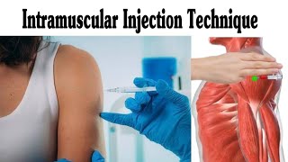 Intramuscular IM Injection Technique On Deltoid [upl. by Jaquenetta]