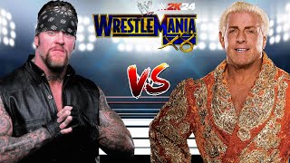 WWE 2K24 THE UNDERTAKER VS RIC FLAIR NO DISQUALIFICATION MATCH [upl. by Telrats]