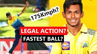 Matheesha Pathirana के Bowling Action और Fastest Ball की ये है सच्चाई  CSK New Bowler IPL 2022 News [upl. by Crabb430]