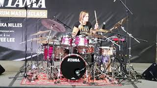 Anika Nilles  Orange Leaves Live at Singapore  Tama Drum Materclass [upl. by Nniuqal840]