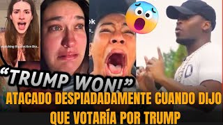 Joven NEGRO atacado DESPIADADAMENTE por seguidores de KAMALA Cuando dijo que votaría por TRUMP [upl. by Neetsirk495]