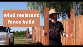 Building a Wind Resistant Fence [upl. by Sosanna]