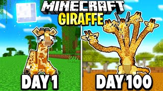 I Survived 100 Days as a GIRAFFE in Minecraft Heres What Happened [upl. by Little535]