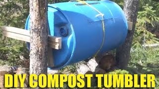 DIY Compost Tumbler from Junk [upl. by Irrab]