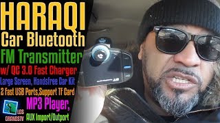 Haraqi Car Bluetooth FM Transmitter BT70 📻  LGTV Review [upl. by Besnard]