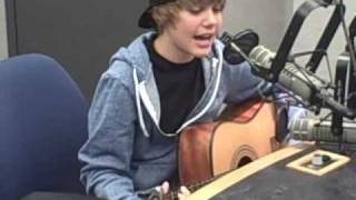 Justin Bieber quotOne Timequot acoustic [upl. by Nwahsear]