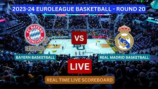 Real Madrid Vs Bayern LIVE Score UPDATE Today EuroLeague Basketball Match Jan 09 2024 [upl. by Eelyk]