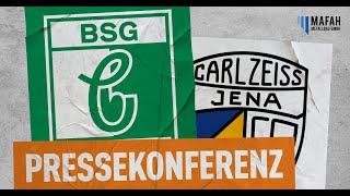 Pressekonferenz zum Spiel BSG Chemie Leipzig gegen FC Carl Zeiss Jena [upl. by Coppinger]