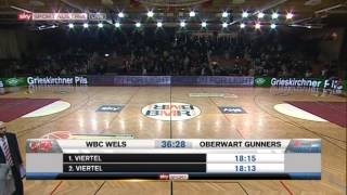 WBC Raiffeisen Wels vs Redwell Gunners Oberwart 19012014 [upl. by Tiffani]