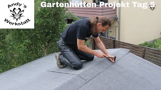 Gartenhütten Projekt Teil 6  Dach Dacherweiterung Schindeln  Tag 5 [upl. by Minardi]