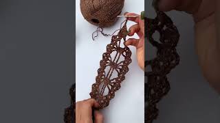 DIADEMA CROCHET  Tutorial en mi canal de YouTube 🤎✨ crochet ideastejer hechoamano diy [upl. by Annoyt]