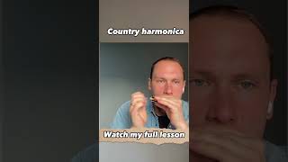 How to play Country on harmonica  lesson with tabs for charmonica chugging and sololead [upl. by Ellebanna988]