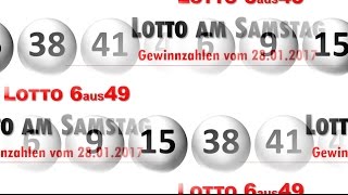 Lotto Ziehung am Samstag Lottozahlen vom 28012017 [upl. by Naomi]