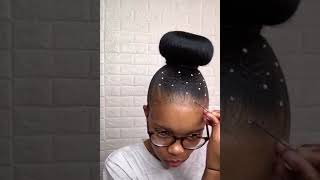 Ballerina Bun youtubeshorts youtube naturalhair ï¿¼ [upl. by Unders151]