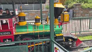 Six Flags Great Escape Storytown Train Runbys 72124 [upl. by Rooney]