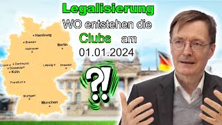 Karte Legalisierung WO entstehen die Clubs am 1 Januar  Modellprojekte und Entkriminalisierung [upl. by Arda]