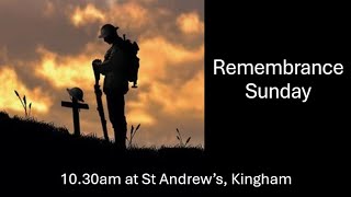 10112024 Remembrance Service in St Andrews Kingham at 1030am [upl. by Ahsiat]