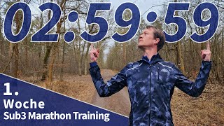 Ich versuche es nochmal  Sub3 Marathon Training Woche 1  Hannover 2024 [upl. by Saunderson12]