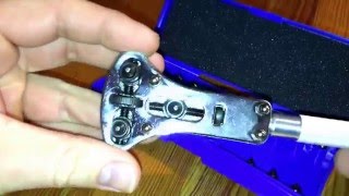 Armbanduhr Gehäuseöffner UhrenGehäuseöffner Schraubendreher für Uhren mit Schraubböden unboxing [upl. by Yelak31]