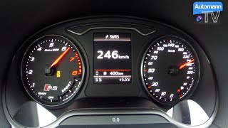 2016 Audi RS3 367hp  0250 kmh Launch Control 60FPS [upl. by Initsed312]