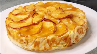 TARTA de MANZANA RICA Y FÁCIL SIN AZÚCAR CON 3 INGREDIENTES RAPIDÍSIMA EN 5 MINUTOS👌SÚPER CREMOSA [upl. by Lucias]