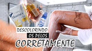 MINHA DESCOLORAÇÃO DOS PELOS  efeito pele dourada [upl. by Lutero201]