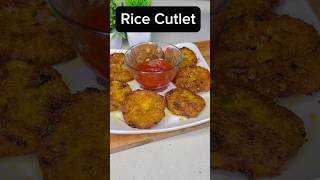 Rice Cutlet Using Leftover Rice☺️ Leftover Rice Recipe Rice Tikki Recipe leftoverricerecipe rice [upl. by Llacam]