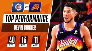 Devin Booker DROPS 1st 40 PT TRIPLEDOUBLE of Career in Game 1 ☀️ [upl. by Enninaej280]