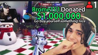 Donating ALOT of money to small streamers IM NOW BROKE [upl. by Lejeune598]