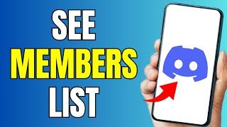 How To See Members List In Discord Server Mobile  Full Guide [upl. by Houser]