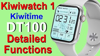 KIWITIME DT100 Smartwatch Detailed Functions ReviewMake CallsBluetooth MusicCustomize Watch Face [upl. by Bilicki]