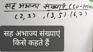 सह अभाज्य संख्याएं किसे कहते हैं  Co Prime Numbers In Hindi  Maths [upl. by Aneek]