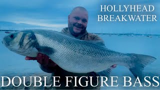 HUGE BASS Holyhead Breakwater UK Sea Fishing [upl. by Einohtna539]