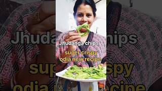 Super crispy Odia New RecipeLong bean chips 👌shorts youtubeshorts healthysnacks [upl. by Airebma]