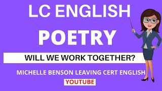 Leaving Cert English  Poetry  Will we work together [upl. by Nauh24]