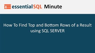 How To Get Top or Bottom Rows In SQL  Essential SQL [upl. by Bronder309]