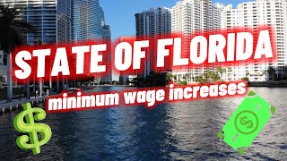 Minimum wage increases in the state of Florida [upl. by Neelahs]